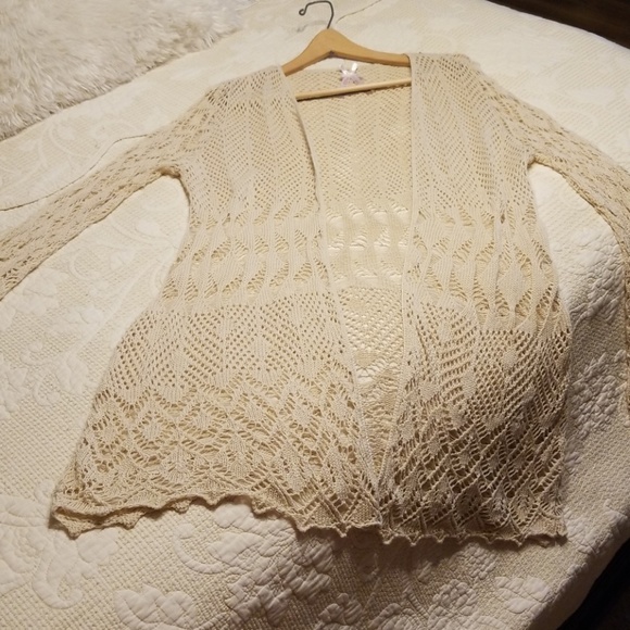 Derek Heart Sweaters - Crochet cardigan 2xl